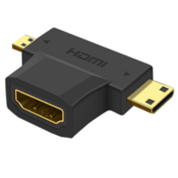 HDMI AF TO HDMI CM/DM 2 in 1 Golden-Plated Connector - V-S108