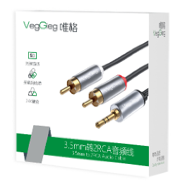 DC3.5mm to RCA* 2 Audio Cable 5m - V-A603