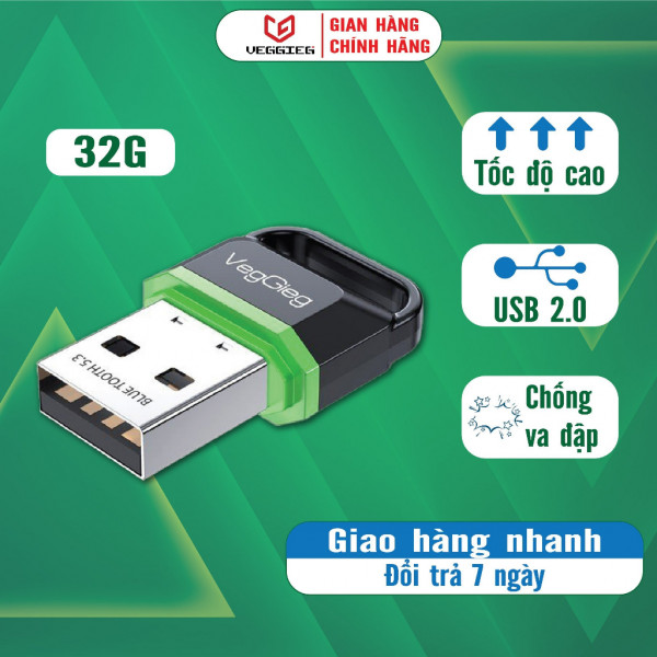USB Bluetooth VegGieg 5.3 kết nối không dây V-UB503